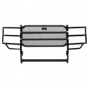 Black Steel Grille Guard for Ford Super Duty - Legend Series, Durable 12-Gauge Steel, Fog Light Compatible, USA Made