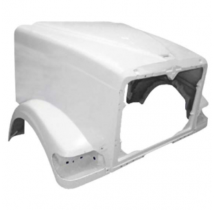 Fiberglass Hood Shell for International 9900I Curved Glass, 61 Inch, 124 BBC, Paintable Finish