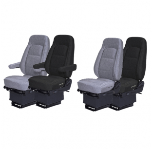 Cloth Wide Ride Core LoPro High Back Modura Seat with 23 Inch Cushion, Dual Lumbar Support, Optional Armrests, Heated Seats, and Smart Valve