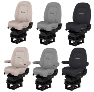 Pro Ride HiPro Suspension Mid Back Bellows Titan Cloth Seat with Air Lumbar Support and Adjustable Armrests