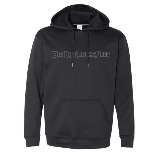 Big Rig Chrome Shop Polyester Hooded Sweatshirt with Gray Embroidered Logo - Comfortable and Stylish Hoodie