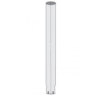 Chrome Plated Flat Top Stack, 72 Inches Tall, 6 to 5 Inch Inside Diameter