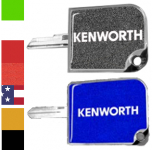 Kenworth Small Rectangular Key Cover With Text Logo For Trucks Built 2007 And Older