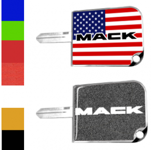 Mack Small Rectangular Key Cover With Text Logo For Trucks Built 2007 And Older