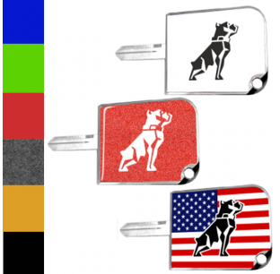 Mack Small Rectangular Key Cover with Bulldog Logo for 2007 and Older Trucks - Available in Various Colors