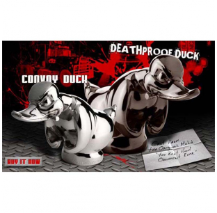 Angry Rubber Duck Hood Ornament Death Proof Duck Convoy Duck