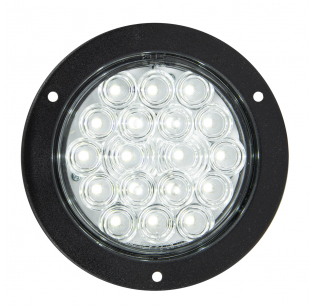 18 LED 4 Inch White Fleet Light with Black Flange Mount and 3 Pin Plug