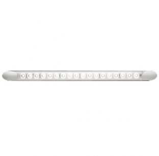 16 Inch 18 LED White Strip Light with .180 Male Bullet Plugs for Versatile Lighting Solutions