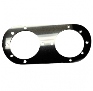 Stainless Steel Day Cab Dome Light Bracket for Kenworth W900 - 7.5 x3.5 with Watermelon Light Holes