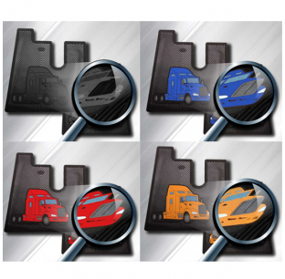 Custom T-660/T-600 Floor Mat Set - 4 Colors, Water-Resistant, Dust-Proof, Fits Various Trucks