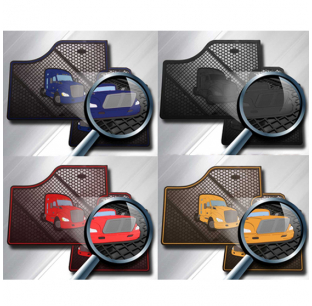 Custom T-680 Floor Mat Set in 4 Colors - Water-Resistant, Dust-Proof, Adjustable for Various Trucks