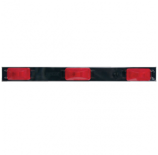 Red Identification Light Bar with ABS Base and .180 Male Bullet Plugs