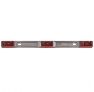 Red Identification Light Bar with Stainless Steel Base and 70 Inch Leads