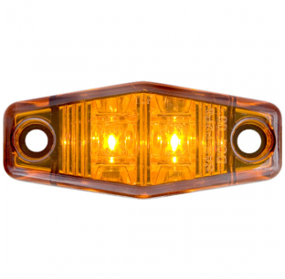 2 LED Amber Marker and Clearance Light with 2 Pin Male/Female Connector