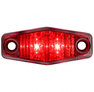 2 LED Red Marker and Clearance Light with .156 Male Bullet Plugs for Vehicles