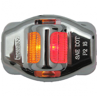 2 LED Amber/Red Reversible Fender Light With Single Wire 9 Inch Lead