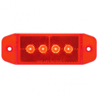 4 LED Red Marker and Clearance Light with Reflex for Enhanced Visibility