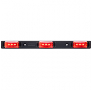 16 Inch 9 LED Red Identification Light Bar with .180 Male Bullet and Eyelet