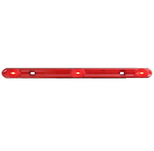 14 1/4 Inch 3 LED Red Identification Light Bar with Staggered Connector