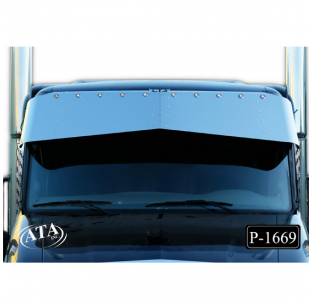 Peterbilt 579 And 567 Mid And High Roof Bowtie Visor With Light Holes