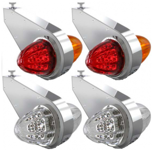 Icon MXT Watermelon LED Light With Mirror Bracket And Chrome Plated Billet Frame