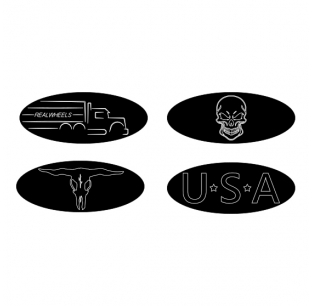 RealWheels Peterbilt Pedal Set Custom Emblems - Enhance Your Truck's Style
