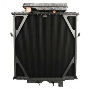 TPHD 4 Row Copper Brass Radiator with Surge Tank for Peterbilt 379 - 36-1/4 x 34-5/8 x 2-1/2 Inches