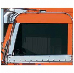 TPHD Stainless Steel Window Air Deflectors for Peterbilt Trucks - Durable, High-Quality Fit