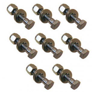 Stainless Steel Mud Flap Bolt Kit - Pack of 8 with Bolts, Nuts, and Washers for Mounting 2 Mud Flaps