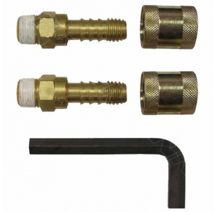 TPHD 1/2 Inch Air Hose Repair Kit - Brass Fittings, Inserts, Sleeves, Allen Wrench Included