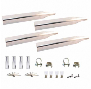 TPHD Stainless Steel Single Axle Fender Mounting Kit with Arms, Tubes, Clamps, and Hardware