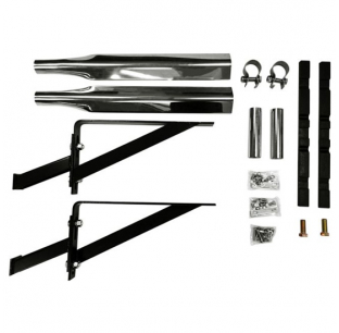 TPHD 14 Gauge Stainless Steel Half Fender Mounting Kit with Adjustable Brackets