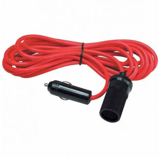 TPHD 12' 12V Extension Cord - 12 Feet Long, 18 Gauge, C-L Plugs, 15 Amps Max, Plugs into Cigarette Lighter Socket