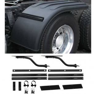 66 Inch Poly Rolled Edge Half Fenders With Mounting Kit