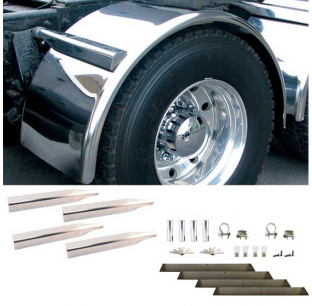 80 inch Smooth Single Axle Fenders and Heavy Duty Mounting Kit - 14 Gauge (Fenders)