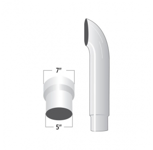 Buy 7 to 5 Inch Universal Exhaust Stacks - 48 Inch Length Buy 7 to 5 Inch Universal Exhaust Stacks - 48 Inch Length
