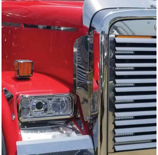 Freightliner FLD120 Side Grill Deflector, Stainless Steel, Includes Hardware Kit, Fits Most FLD120 Models, Trux Manufacturer