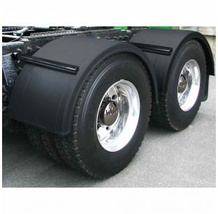 76 Inch Black Poly Single Axle Fender - 24x24 Inch, Fits Most Models, Trux Manufacturer