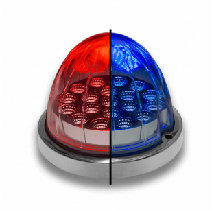 Dual Revolution Blue Auxiliary To Red Clearance And Marker 19 LED Watermelon Light