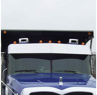 Mack 13 Inch Vision and Granite Sunvisor with 2 Brackets - Fits Mack CH-CL-CX-CT-GU Models