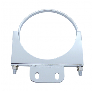 Peterbilt 6 Inch Chrome Plated Cab Exhaust Bracket Clamp - Durable, Sleek, and Easy to Install