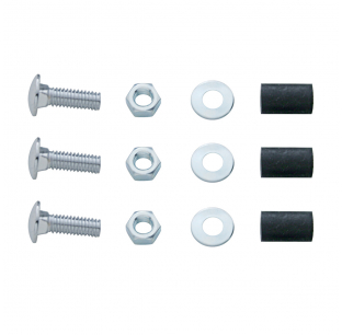 Truck Mud Flap Bottom Plate Bolt-Thru Hardware Kit - Includes Bolts, Nuts, Washers, Rubber Inserts - Fits Most Models - United Pacific Warranty