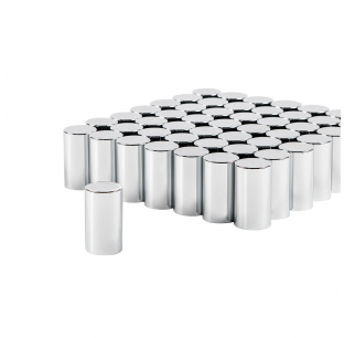 60 Pack of 33mm x 3.5 Inch Push-On Cylinder Nut Covers - Fits Tall Cylinder Nuts