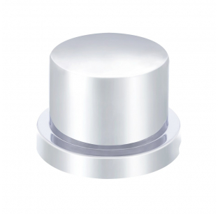 Chrome Plastic Flat Top Nut Cover for Hex Nuts and Bolts - 3/4