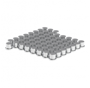 60 Pack 15/16 x 1-3/16 Inch Push-On Flat Top Nut Covers - Durable and Easy to Install