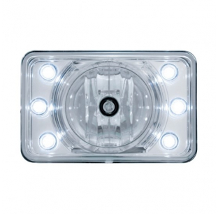 4x6 Inch LED High-Beam Headlight with Position Light, SAE Approved, Fits Most Trucks