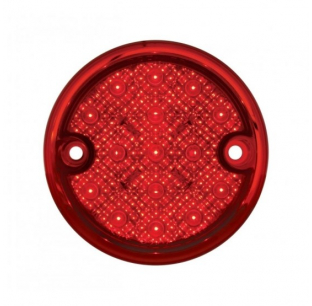 15 LED 3 Inch Double Face Reflector Light - Amber/Red/Clear Lens, Fits Most Trucks