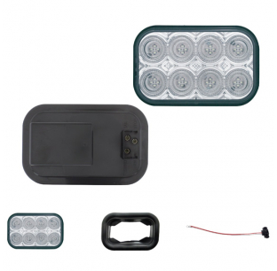 32 LED Rectangular Back-Up Light with Clear Lens, Epoxy Sealed, Fits Most Trucks, United Pacific 5-Year Warranty