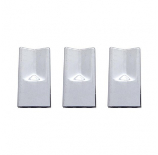 Chrome Plastic A/C Slider Control Knob Set for Early Kenworth Models - 3 Pack with 6-Month Warranty