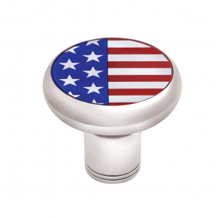 US Flag Chrome Gearshift Knob - Stylish Thread-On Design for Cars